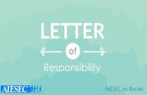 Letter of responsibility AIESEC in Bauru, BR