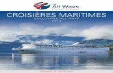 Croisières maritimes exclusives All Ways 2016 FR