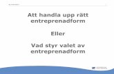 Ulf Widmark, Att handla upp rätt entreprenadform