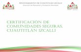Certificación de Comunidades Seguras, Cuautitlán Izcalli