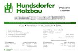 Preisliste Hundsdorfer Holzbau 34 2016