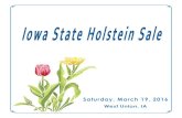 2016 Iowa State Holstein Sale