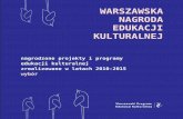 Warszawska nagroda edukacji kulturalnej projekty, wybór 2010 2015 compressed