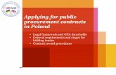 Applying for public procurement contracts in Poland