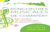 Rencontres musicales - Programme 2016