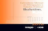 IOB - Calendário de Obrigações e Tabelas Práticas - Trabalhista - Agosto/2016