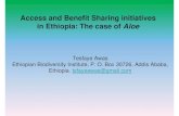 Access and Benefit Sharing initiatives in Ethiopia: The case of Aloe