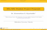 BSc/MSc Student Project Proposals