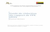 Guide de rédaction du rapport de PFE (RSI)