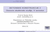 BETONSKE KONSTRUKCIJE 2 - Osnovne akademske studije, V ...