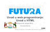 Uvod u web programiranje: Uvod u HTML