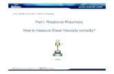 Part I: Rotational Rheometry How to measure Shear Viscosity ...
