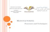 MANUFACTURING Processes and Techniques