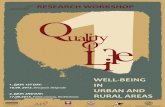 WELL-BEING IN URBAN AND RURAL AREAS