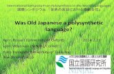 Was Old Japanese a polysynthetic language?