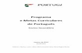 Programa e Metas Curriculares de Português – Ensino Secundário