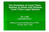 The Evolution of Land Titles System in China and Chinese Land ...