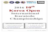 2016 10 International Karatedo Championships