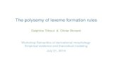 The polysemy of lexeme formation rules