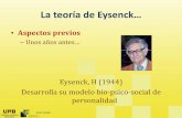 La teoría de Eysenck… La teoría de Eysenck…