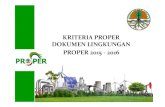 KRITERIA PROPER DOKUMEN LINGKUNGAN PROPER 2015 - 2016