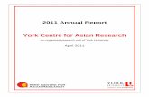 2011 Annual Report | York Centre for Asian Research