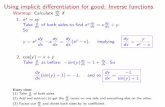 Using implicit differentiation for good: Inverse functions.