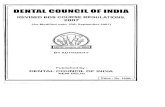 Dental Council of India Revised BDS Course Regulations, 2007