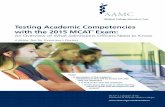 Testing Academic Competencies with the 2015 MCAT® Exam