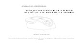 Manual Máquina para hacer Pan RMP838