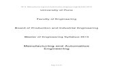 M.E. Manufacturing and Automation Engineering
