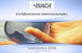 Certificaciones Internacionales ISACA 07Sep2016 JSR