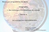 Nouveaux programmes de 4ème Géographie I. Des échanges à la ...