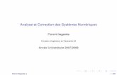 Analyse et Correction des Systèmes Numériques