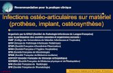 Infections ostéo-articulaires sur matériel (prothèse, implant ...