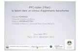 IPFC-italien (Milan) : ! la liaison dans un corpus d'apprenants ...
