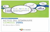 Actes du séminaire de la CCMOSS - 15 décembre 2015