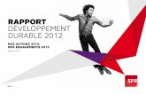 Rapport de développement durable 2012