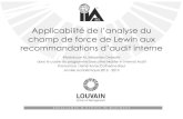 Applicabilité de l'analyse du champ de force de Lewin aux ...
