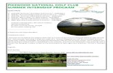 pikewood national golf club summer internship program