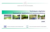 Techniques végétales Conception, application et recommandations ...