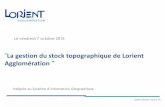 "La gestion du stock topographique de Lorient Agglomération "
