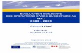 Evaluation conjointe des opérations d'aide budgetaire au Mali - Ref ...