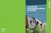 Télécherger le rapport Le potentiel des énergies solaires au Québec