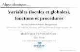 Variables (locales et globales), fonctions et procédures