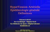 HyperTension Artérielle Epidémiologie générale Définitions