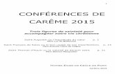 Conférences de Carême : Trois figures de sainteté pour ...