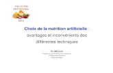Choix de la nutrition artificielle