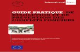 Guide pratique de résolution et de prévention des conflits fonciers