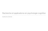 Recherche et applications en psychologie cognitive